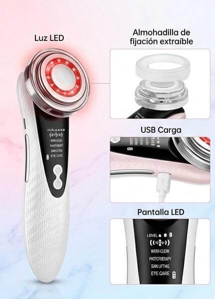 Masajeador facial Ledterapia